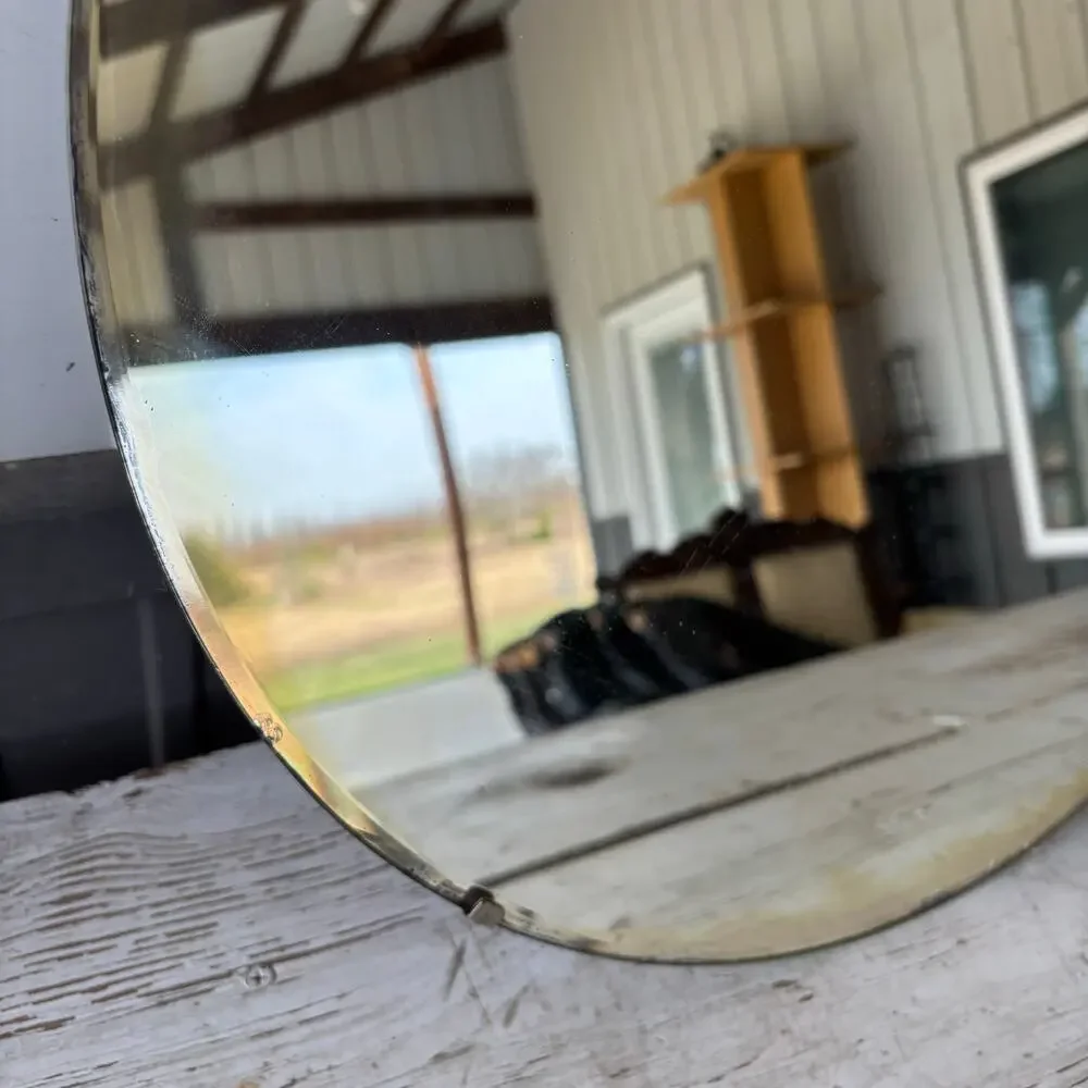 Antique Art Deco Frameless Beveled 18